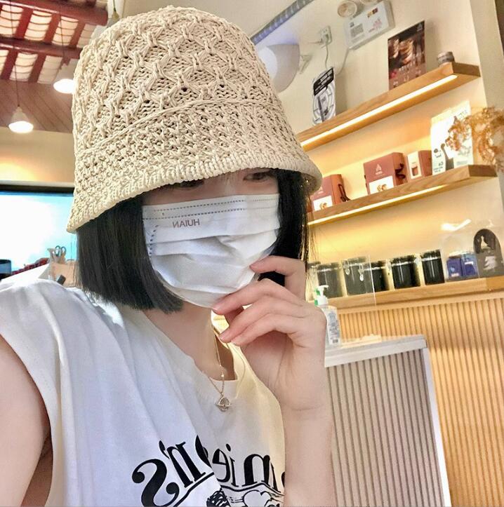 麦わら帽子、2022夏新作薄くて通気性ハット、ビーチサンハット，日よけ帽，紫外線対策★UV