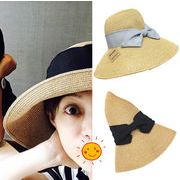夏新作 麦わら帽子 つば広 UVカット 紫外線対策 折りたたみ 日よけ帽子 レディース