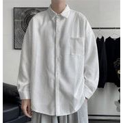 本当に素晴らしいです 韓国ファッション 薄片 ワッフル コート トレンド 長袖 シャツ カジュアル