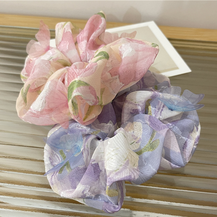 シュシュ　可愛い　蝶々　立体　デザイン　ヘアアクセサリー　韓国ファッション　