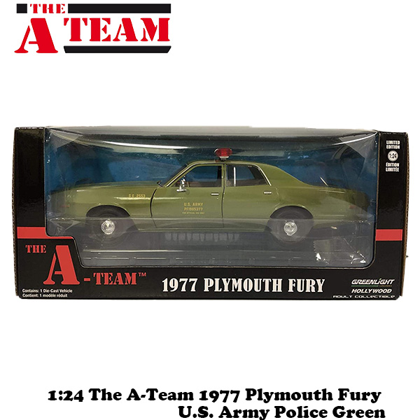 1:24 THE A-TEAM 1977 PLYMOUTH FURY U.S. ARMY POLICE【特攻野郎A