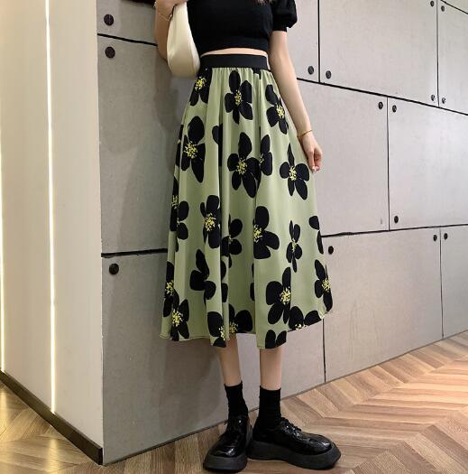 【YAYA】春夏新作　スカート　レディースウェア　花柄スカート　A型スカート　レトロ