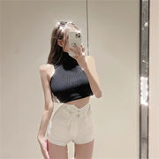 買うなら今 限定大特価 韓国ファッション ハイウエスト 2ボタン スリム デニム ショートパンツ