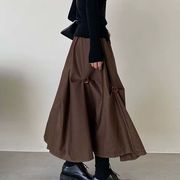 【2022夏服】韓国風レディース服 　着痩せ　Aライン　オシャレ　ロングスカート