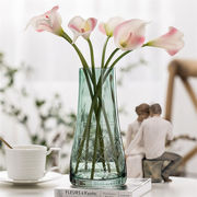 今っぽトレンド フラワーアレンジメント 手作り 彫刻 クリエイティブ クリア ガラス 花瓶 装飾