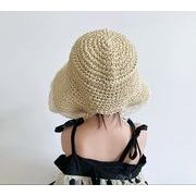 新入荷★親子スタイル　帽子　ハット帽子　草編み帽子★3色