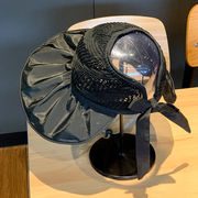ハット レディース 帽子 つば広 日焼け対策 日焼け防止 通気性 透かし編み お洒落 デザイン性