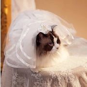 犬　ペット　アクセサリー　ペット用品  猫用　結婚式　ヘアアクセサリー　ドレス の飾り