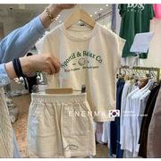 【2022年夏新作】韓国子供服　男の子　Tシャツ+ショットパンツ　2点セット　コットン100％　80#-130#