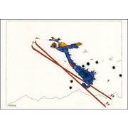 ポストカード イラスト マイケル・フェルナー「高く飛ぶ人」名画 郵便はがき