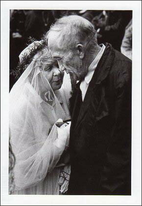 ポストカード モノクロ写真「ご老人の夫婦」