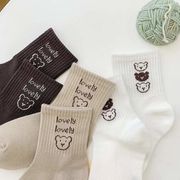 2022夏新作 子供靴下 赤ちゃんの靴下 熊柄 女の子/男の子 キッズ カブス 韓国ファッション ニーソックス
