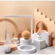 2022 INS  人気  立体  アクセサリー 幾何  インテリア  トレイ  置物を飾る  皿を捧げる 創意撮影装具