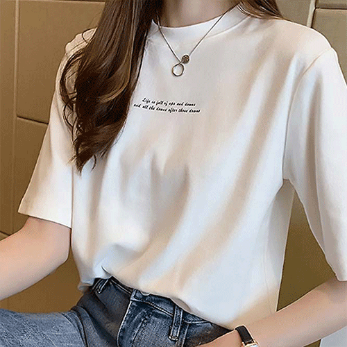 【2022夏服】韓国風レディース服 　トップス シンプル　おしゃれ　半袖　Tシャツ　