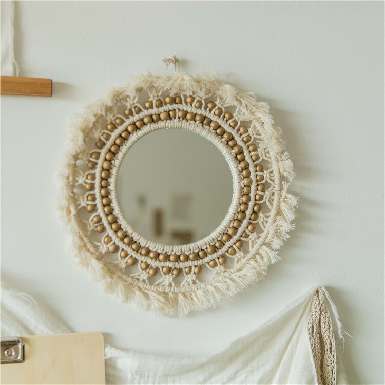 話題の注目アイテム 早い者勝ち 織り 装飾 鏡 シンプル 自宅 壁掛け鏡 小さい新鮮な デザインセンス