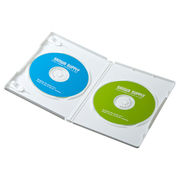 サンワサプライ DVDトールケース(2枚収納・10枚セット・ホワイト) DVD-TN2-1