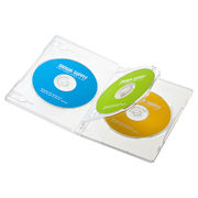 【5個セット（10枚×5）】 サンワサプライ DVDトールケース(3枚収納・10枚セット・