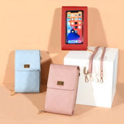 スマホケース スマホバッグ タッチパネル可能携帯バッグ ショルダーバッグミニバッグ 小銭入れ 財布 11色