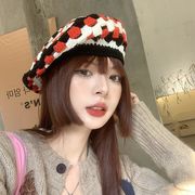 ベレー帽　ニット帽子　レディース　デザイン　秋　韓国ファッション