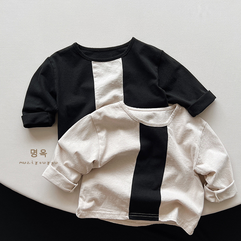 子供服　キッズ　子供　Tシャツ　綿　秋　デザイン　韓国ファッション　