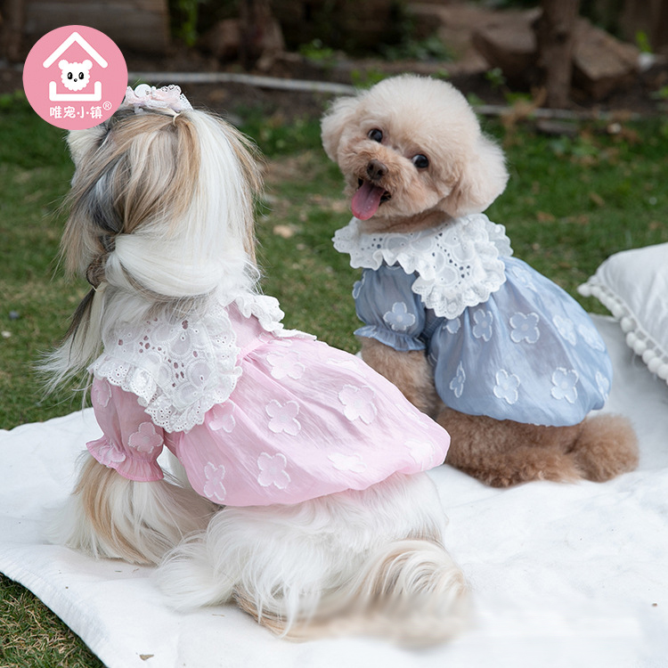 韓国のペット服、春夏新作、犬服、猫服、小型犬服、ペット用品、綿製、ネコ雑貨、かわいい犬服