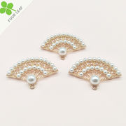 扇形 真珠 ピアスパーツ スマホケース美容 アクセサリーパーツ 合金パーツ デコパーツ 上品