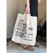 ユニセックス トートバッグ ショッピング袋 大容量 ズック