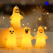 ハロウィン 装飾 キーボルダー ランタン ハロウィングッズ ランプ 飾り付け　幽霊 ライト　4色展開