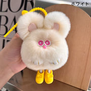 キーホルダー　バッグチャーム　ファー　兎毛　ウサギ　レディース　韓国ファッション　かわいい