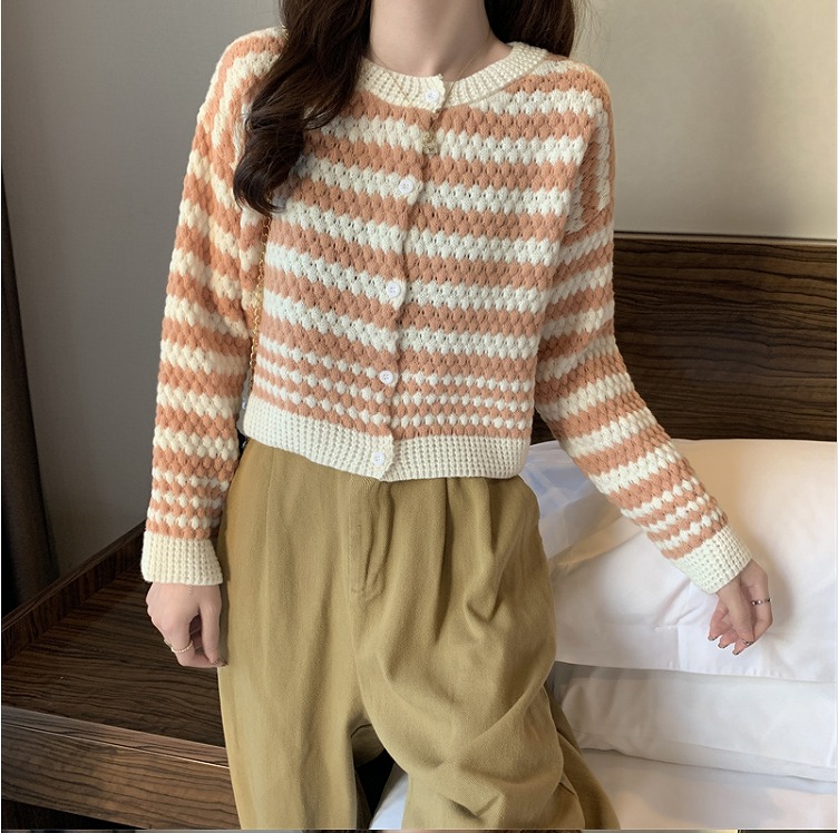 【秋冬新作】ファッションセーター♪オレンジ/ブラック/ブラウン3色展開◆