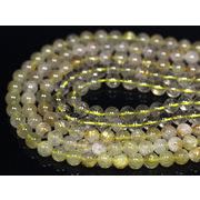 【丸ビーズ】ルチルクォーツ 8mm