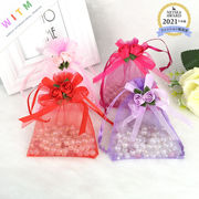 透明 巾着袋 ミニ巾着 ラッピング袋 小物入れ アクセサリー収納 ポーチ ギフト包装 コットン