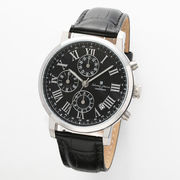 正規品 SalvatoreMarra 腕時計 サルバトーレマーラ  SM22103-SSBK 日常生活防水 日付表示 レザーベルト
