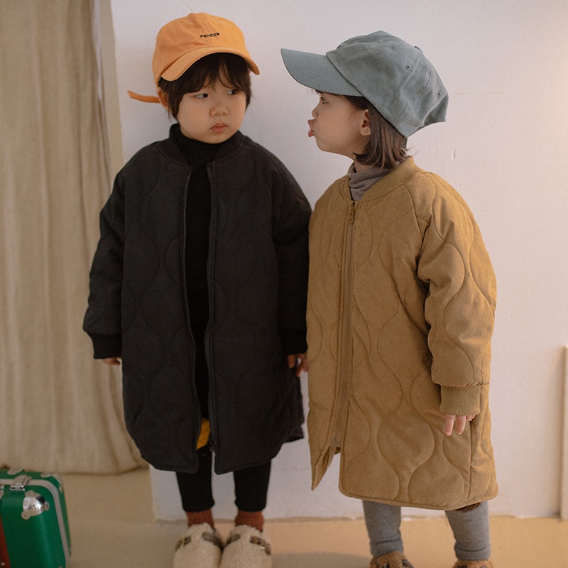 【2022秋新作】韓国風子供服 ベビー服 春秋 可愛い アウター 中綿コート ロングジャケット