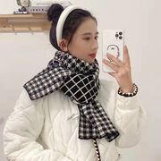 2022秋冬新作    韓国ファッション  百に乗る  マフラー  女子用  格子  保温   スカーフ   3色