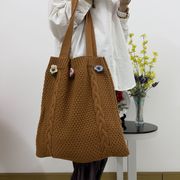 新着 韓国風 ins バッグ トートバッグ ショルダーバッグ ニットバッグ ニット編みバックレディースバッグ