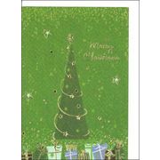 ミニカード クリスマス TUTTI FRUTTI「緑のツリーとプレゼント」 メッセージカード