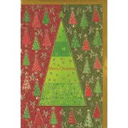 グリーティングカード クリスマス「緑のツリー」 メッセージカード