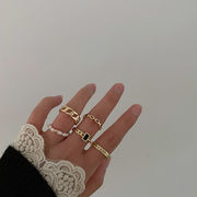 指輪　リング　アクセサリー　レディース　韓国ファッション　デザイン　気質　チェーン