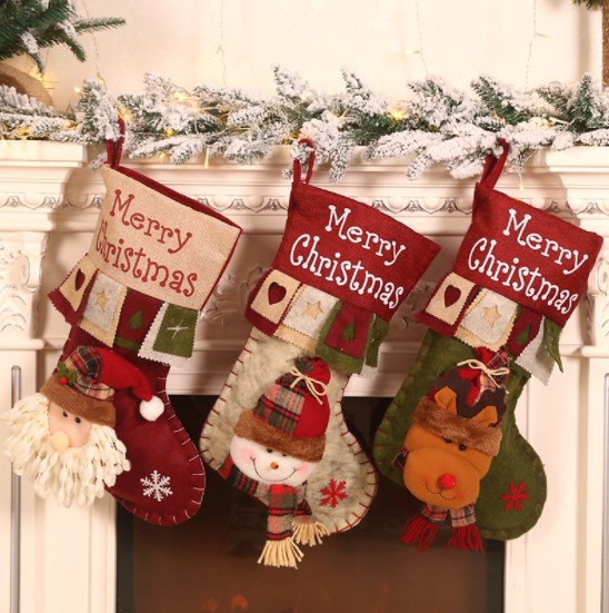 クリスマス 靴下 雪だるま サンタクロース クリスマス ソックス クリスマスツリー 飾り 壁掛け 玄関飾り