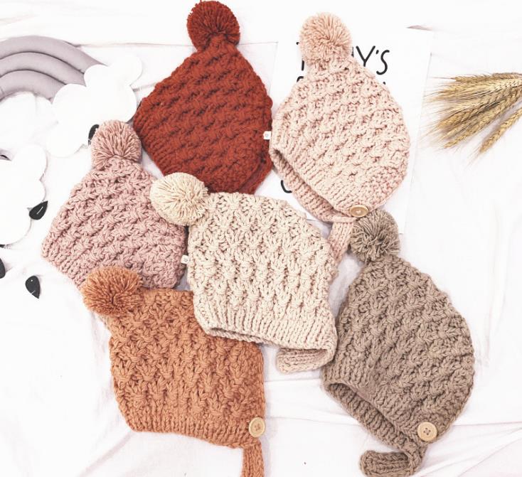 2022秋冬新品★子供用帽子　ニット帽子★6色