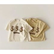 2021秋冬新作　韓国ファッション　韓国子供服　 　子供服　Tシャツ　トップス　2色 66-90