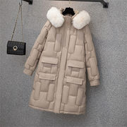 今から冬まで INSスタイル ジャケット 暖かい ロングセクション ダウンジャケット 厚手綿のコート