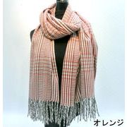 【マフラー】【ストール】アクリルグレンチェックビッグストール