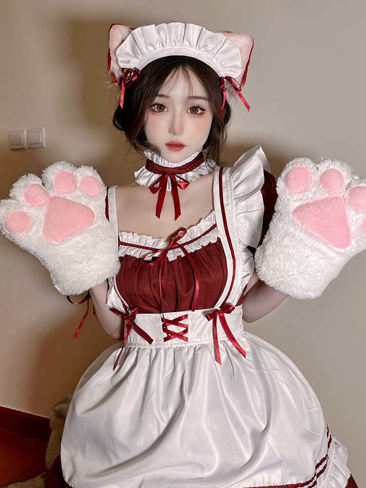 色追加！S～6L大きいサイズ☆可愛い コスプレ メイド服 エプロン