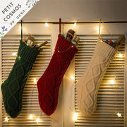 クリスマスソックス ケーブル編み ギフトソックス 靴下 プレゼント入れ  飾り ビッグサイズ ギフト