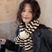【秋冬新作】韓国ファッションレディース  通すだけ 華やかニットマフラー 簡単 温か コンパクト