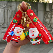 新作キーホルダー★クリスマスリング エレガント サンタクロース バングル  シリコンリング ファッション