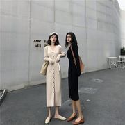 韓国ファッションニットワンピース