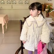 秋冬  韓国風子供服  キッズ トップス アウター 中綿コート ロングジャケット 女の子  ジャケット 厚手